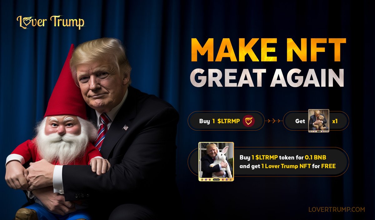 LoverTrump404's tweet photo. @BNBCHAIN $LTRMP and ERC-404 project with Huuuuuuge skyrocket potential!!  
Currently on presale for only 0.1 BNB 🖼️
Peak at the funniest art you have ever seen https://t.co/Xjpqze691h https://t.co/pL7cIzDA8I