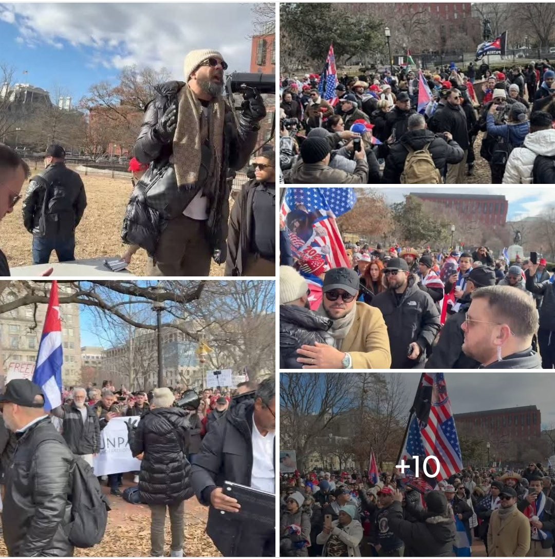 Cientos de Cubanos residentes en los EEUU se encuentran ahora mismo en Lafayette Square, Washington, D.C. en una manifestación convocada por el Influencer  <a href="/alexotaola/">Alex Otaola</a> por la Libertad de los Presos Políticos y por el fin de la Tiranía Opresora Castrista en #Cuba.