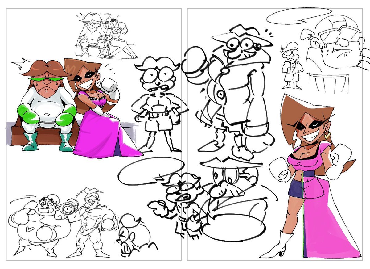 彼女について考えてた今日の落書き。