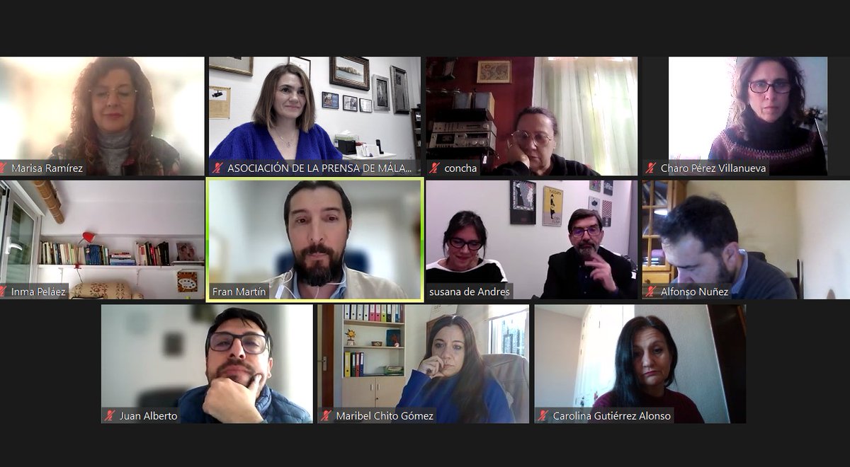 aprensamalaga's tweet photo. #APMForma | Iniciamos la VI edición del curso '¡Reinvéntate! Educación mediática para periodistas’ con las palabras del profesor Agustín García Matilla: "Necesitamos dignificar el periodismo y recuperar los valores profesionales del periodista".
📢Con @Susanadeanderse @franmartinisco @VitoContreras @aleblava Inmaculada Peláez y Noelia Moreno
