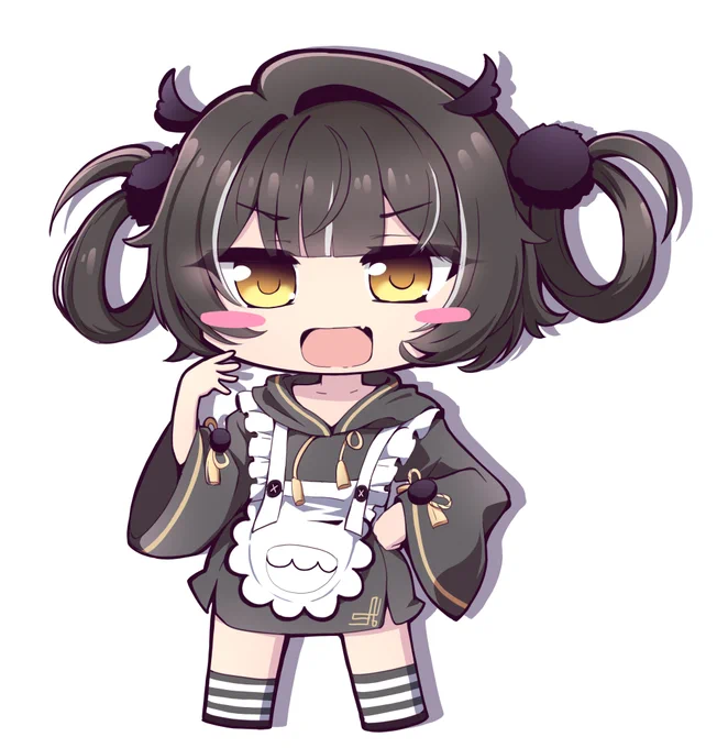 伏波ちゃん いたずらっ子かわいい 頭脳派!超凄い!えへへー!あっ長風姉ちゃん・・・ #アズレン #アズールレーン #碧藍航線  #伏波(アズールレーン) #SDイラスト 