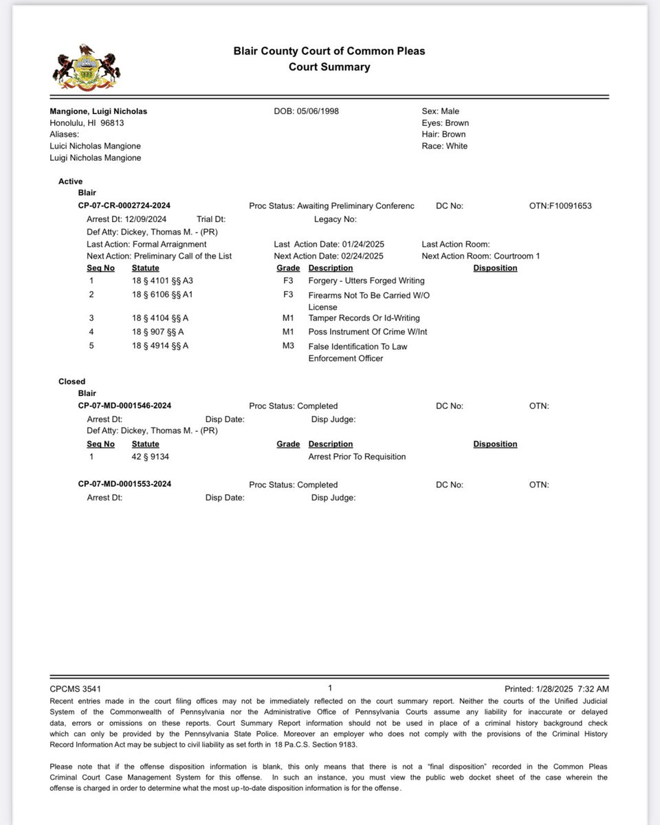 The Luigi Case tweet media
