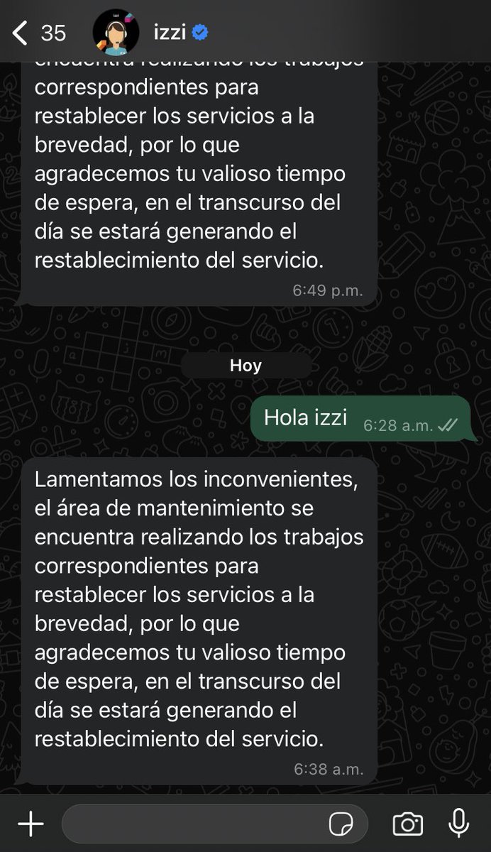 Car_Tenorio's tweet photo. @ayudaizzi arreglen el problema!!! Muchos dependemos del internet para nuestro trabajo ya 12 hrs sin servicio https://t.co/Pa3l9sfclY