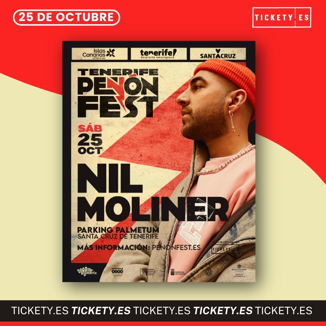 ⚡​¡𝗡𝗜𝗟 𝗠𝗢𝗟𝗜𝗡𝗘𝗥 𝗘𝗡 𝗧𝗘𝗡𝗘𝗥𝗜𝗙𝗘 𝗣𝗘𝗡̃𝗢́𝗡 𝗙𝗘𝗦𝗧! 🔝 Referente del pop español actual, combina energía y éxitos en directos vibrantes. ¡Consigue tus entradas! ⬇️

🎟️ tickety.es/event/tenerife…

📅 25 de octubre
📍 Parking Palmetum - Santa Cruz de Tenerife