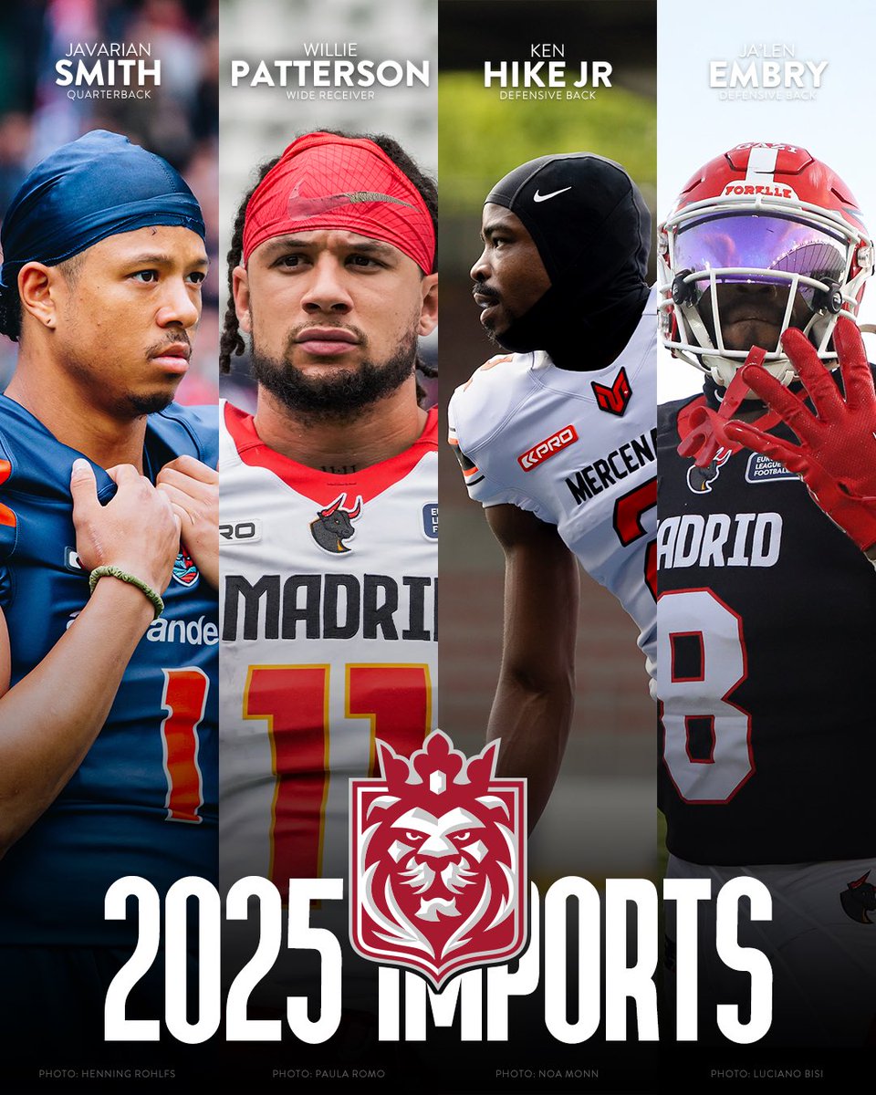 Czechmates. 🦁🏈

The <a href="/praguelions/">Prague Lions 🏈</a> have found the 4 A-Imports for the 2025 season.