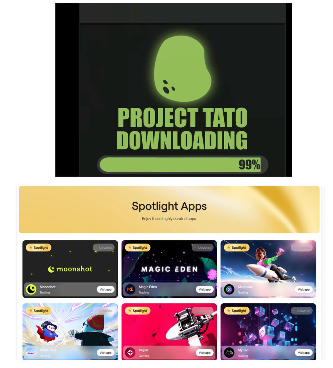 Soon we'll see <a href="/PotateWorld/">LilPotates</a> app on the spotlight apps <a href="/AbstractChain/">Abstract</a>