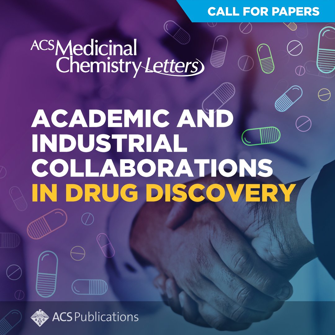 📢 Call for Papers 📢

Submit your manuscripts to the upcoming special issue in #ACSMedChemLett highlighting the exciting collaborations in #DrugDiscovery happening across the academic and industrial divide 🤝

More information ➡ go.acs.org/cen