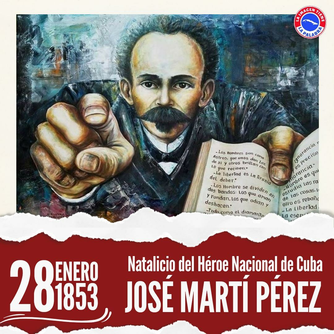 #JoséMartí es la luz del bien que nos ilumina. Gloria eterna en el 172 aniversario de su natalicio.
<a href="/CubaKokolo/">Kokolo Cuba</a> 
<a href="/FlorMariposa6/">Flor Mariposa</a>