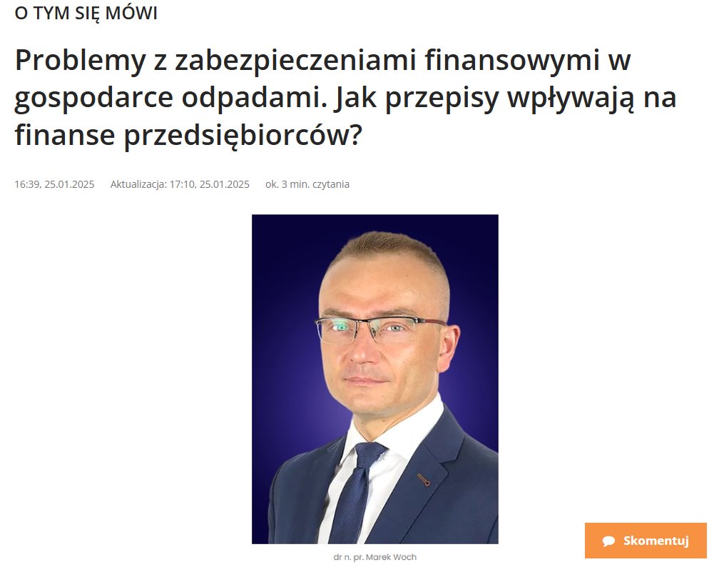 ❓Dlaczego przedsiębiorcy muszą „zamrażać” setki tysięcy złotych w formie depozytów na pokrycie potencjalnych szkód środowiskowych❓ Zadaje pytanie dr n. pr. <a href="/MarekWoch2/">dr n pr. Marek Woch</a> ekspert Centrum Legislacji Federacji <a href="/Przedsiebiorcy_/">Przedsiębiorcy.pl</a>

🌐 Szerzej na stronie: ekutno.pl/pl/680_o-tym-s…