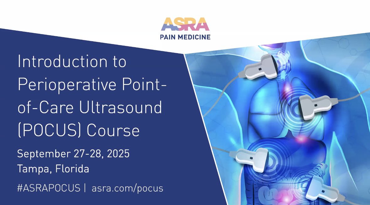 🩺 Hari (హరి 🇮🇳) Kalagara (@kalagarahari) on Twitter photo #ASRAPOCUS
Mark the dates and don’t miss the opportunity to learn #POCUS <a href="/ASRA_Society/">ASRA Pain Medicine</a> course!
Join us in Tampa, FL on September 27th& 28th, 2025 ! <a href="/NarouzeMD/">Samer Narouze,MD,PhD,MMM</a> <a href="/shaskinsMD/">Stephen Haskins</a> <a href="/ASALifeline/">ASA®</a> <a href="/Siva6faces/">Siva Arumugam, MD, FASA</a> <a href="/dr_melissabyrne/">Melissa Byrne DO MPH FASA</a> <a href="/Nadia_Hdz_MD/">Nadia Hernandez, MD, FASA</a> <a href="/anesthesiadocmd/">Melody Anderson (Herman), MD</a> <a href="/IyaboMuse/">Iyabo Muse, MD, FASA</a> <a href="/RenukaGeorge/">Renuka George MD, FASA</a> #ASRAPOCUS
Mark the dates and don’t miss the opportunity to learn #POCUS <a href="/ASRA_Society/">ASRA Pain Medicine</a> course!
Join us in Tampa, FL on September 27th& 28th, 2025 ! <a href="/NarouzeMD/">Samer Narouze,MD,PhD,MMM</a> <a href="/shaskinsMD/">Stephen Haskins</a> <a href="/ASALifeline/">ASA®</a> <a href="/Siva6faces/">Siva Arumugam, MD, FASA</a> <a href="/dr_melissabyrne/">Melissa Byrne DO MPH FASA</a> <a href="/Nadia_Hdz_MD/">Nadia Hernandez, MD, FASA</a> <a href="/anesthesiadocmd/">Melody Anderson (Herman), MD</a> <a href="/IyaboMuse/">Iyabo Muse, MD, FASA</a> <a href="/RenukaGeorge/">Renuka George MD, FASA</a>