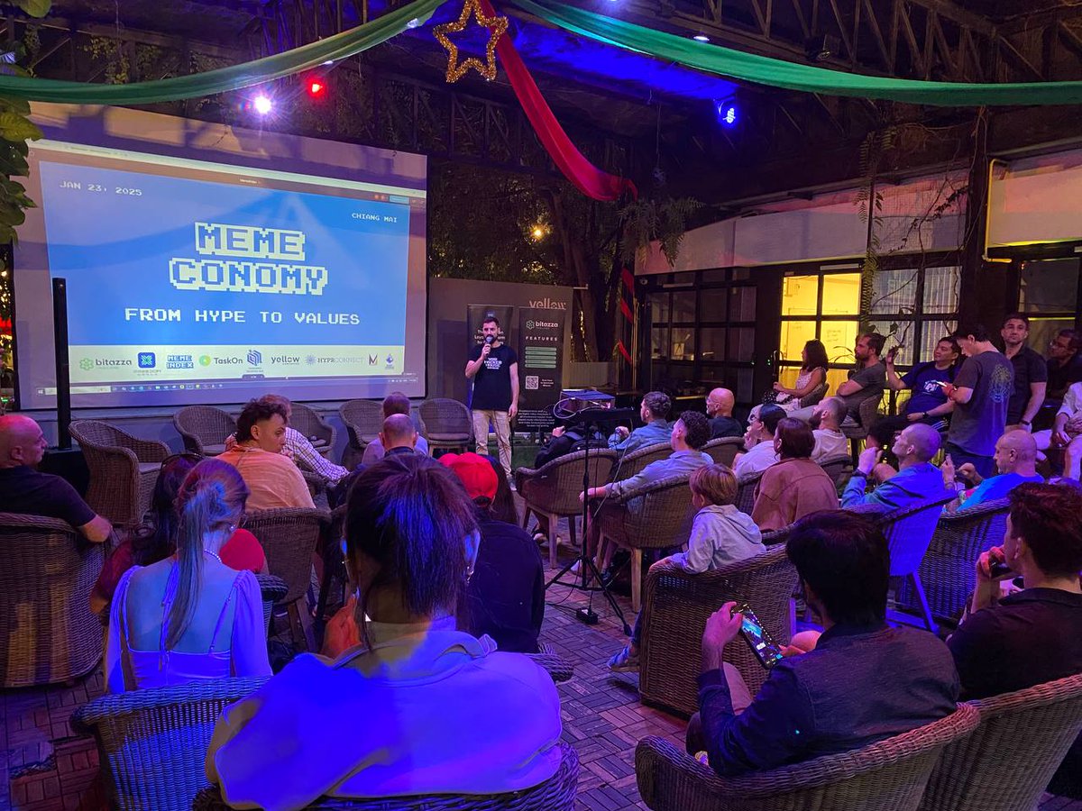 fdmetaverse's tweet photo. Last week at #BlockMountain2025, #FreedomWorld co-hosted an electrifying session at Yellow Coworking Space in Chiang Mai. 💥 Blockchain’s brightest minds gathered to dive deep into the possibilities of the #Memeconomy and the future of Web3.
.
The conversations were rich and insightful, covering topics from meme-driven crypto projects to the transformative role of DAOs and AI agents in the blockchain space. The attendees walked away with:
✅ Clear strategies for building sustainable blockchain projects.
✅ Fresh ideas on leveraging meme-driven projects for long-term success.
✅ Powerful connections with blockchain leaders and innovators.
.
Massive thanks to @MemeIndexDAO for organizing this impactful gathering and to everyone who participated. Your passion and drive are what keep blockchain innovation thriving. Until next time! 🌐🔥
.
Check out the Freedom World app now https://t.co/JTlURDQ3mi