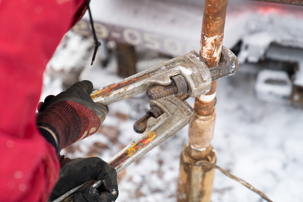 Rusty pipes and Michigan's cold winter elements don't scare us! #kalamazooplumbing #plumbinglife #plumbingservices #homeservices #michiganplumbing #danwoodcompany
