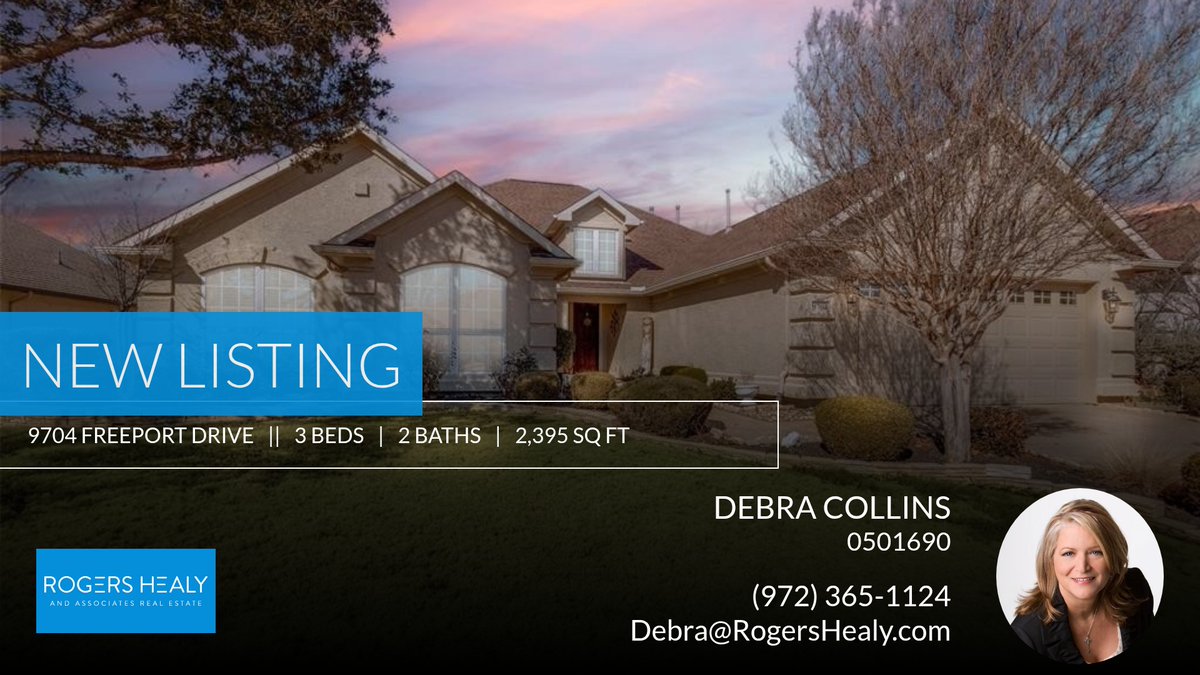ddcollins's tweet image. 📍 New Listing 📍 Take a look at this fantastic new property that just hit the market located at 9704 Freeport Drive in Denton. Reach out here or at (972) 365-1124 for more information

Debra Collins
Real Estate Agent homeforsale.at/9704_FREEPORT_…