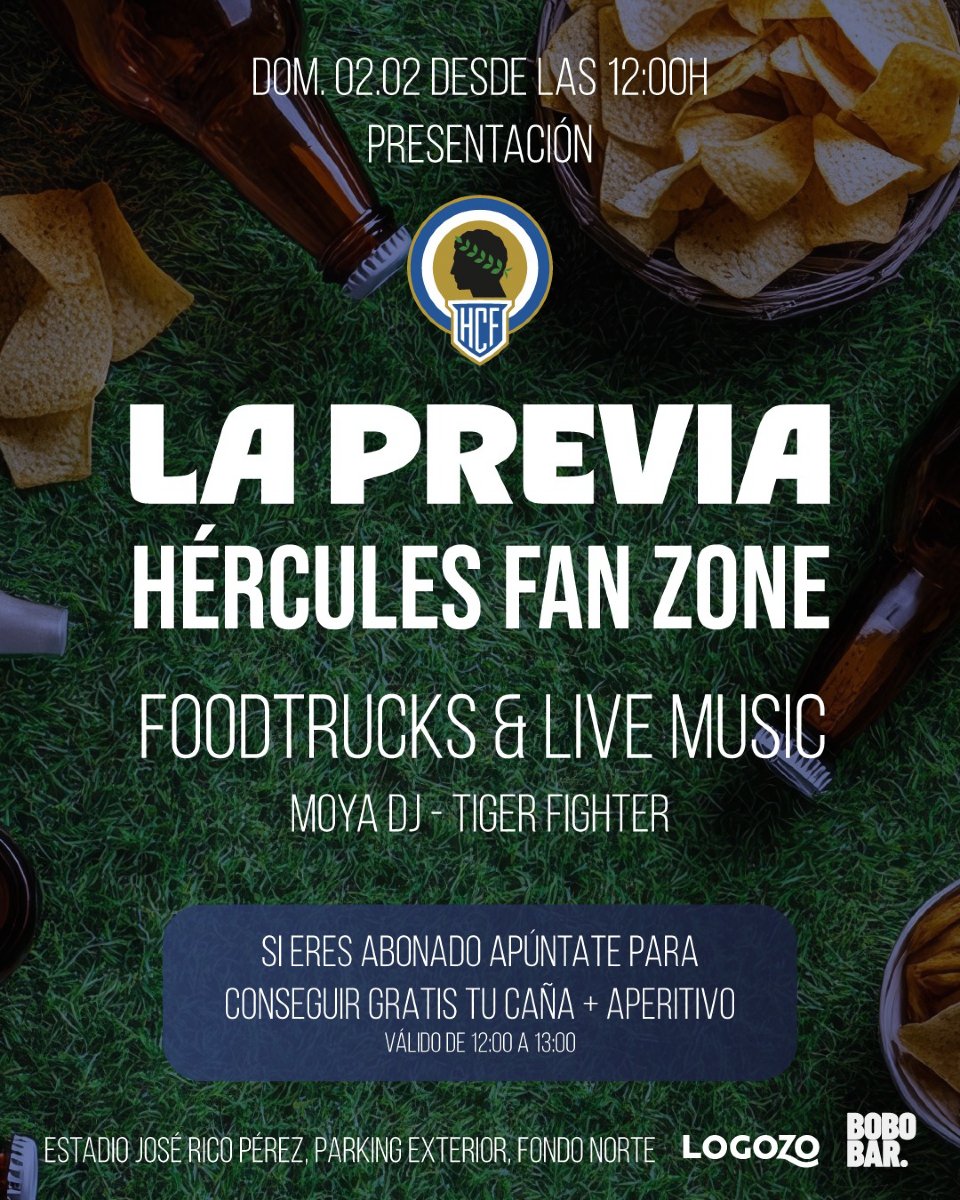 ⚽️ 𝗣𝗥𝗘𝗩𝗜𝗔 | ¡Estrenamos una nueva zona para la previa de nuestros partidos en el parking de fondo norte! 😏

🗓️ Este 2 de febrero desde las 12h 🍔 Foodtrucks by Logozo 

‼️ℹ️Si eres ABONADO, ¡Tienes un descuento en el perfil de <a href="/logozo/">Tim Ntim</a>.es para conseguir gratis caña +