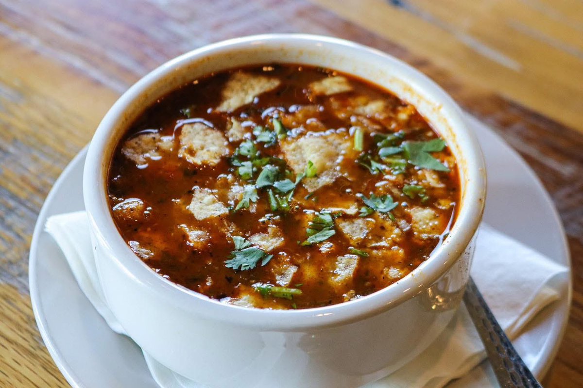 This weather has got us thinking about our Smoked Chicken Tortilla Soup!