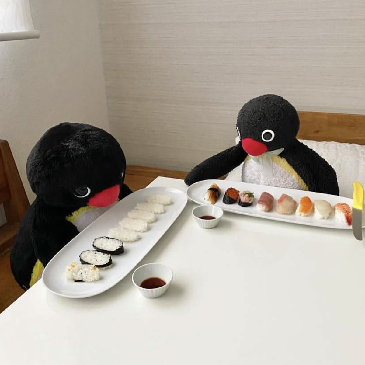二等分ね🐧🙂