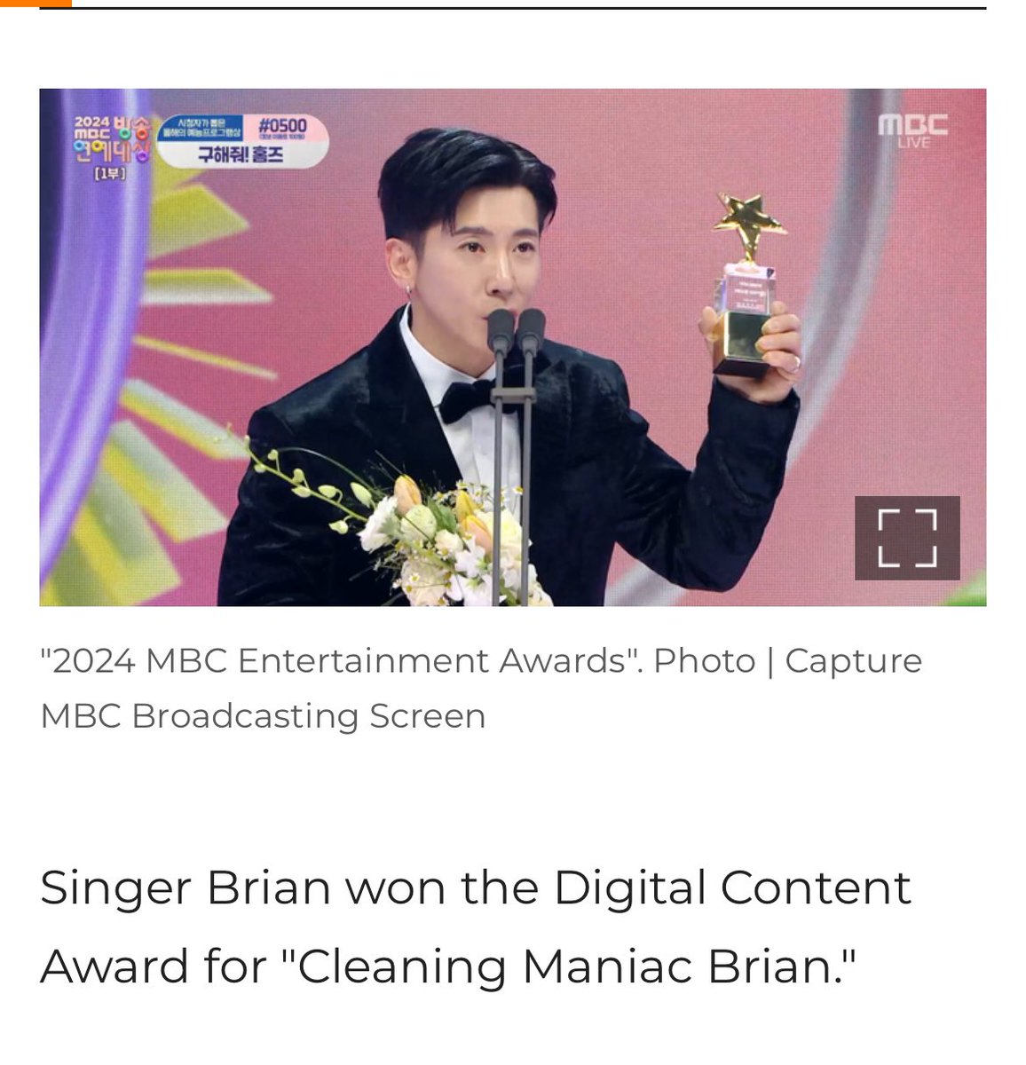 BamBamBooster's tweet photo. 2024 MBC Entertainment Awards คุณไบรอัน ได้รับรางวัล Digital Content Award จากรายการ Maniac of Clean Brian และได้กล่าวขอบคุณถึง #BamBam ที่เป็นเหมือนน้องชายที่รักและครอบครัวว่านี่คือรางวัลที่รับร่วมกัน และพูดถึงการคัมแบคของ #GOT7 ด้วยค่ะ ยินดีกับทางรายการและคุณไบรอันด้วยนะคะ ✨🏆 https://t.co/3hK7yZ2WZI