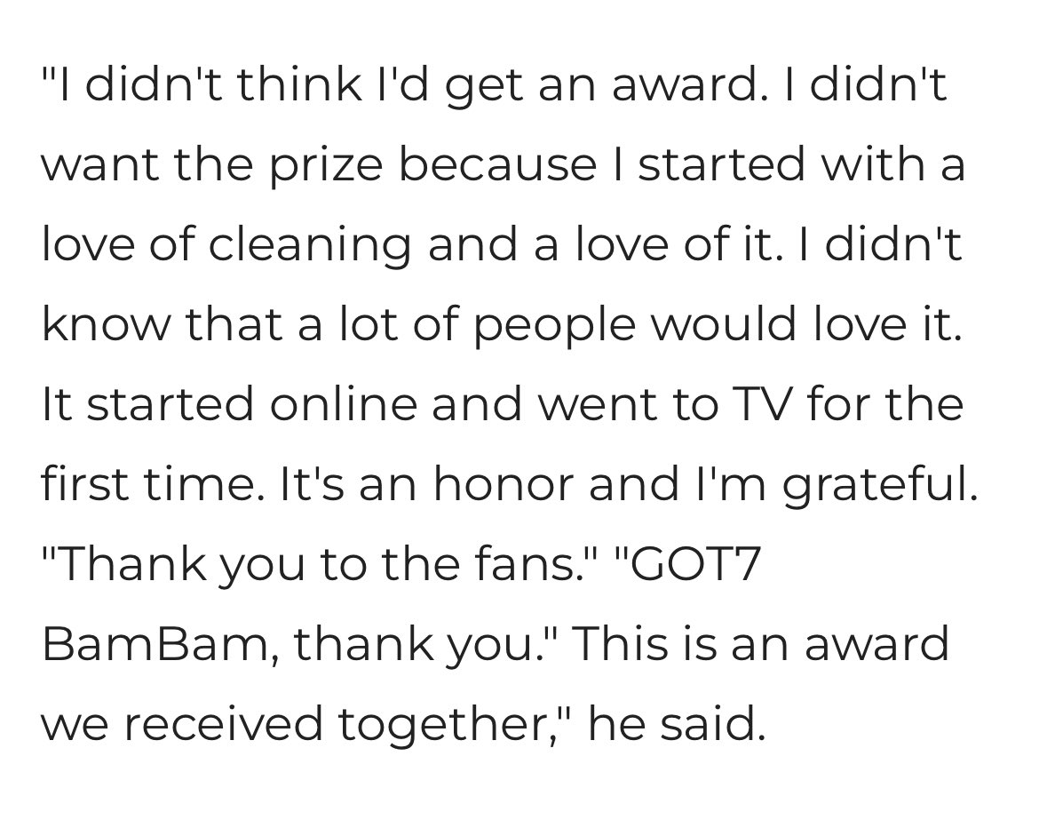 BamBamBooster's tweet photo. 2024 MBC Entertainment Awards คุณไบรอัน ได้รับรางวัล Digital Content Award จากรายการ Maniac of Clean Brian และได้กล่าวขอบคุณถึง #BamBam ที่เป็นเหมือนน้องชายที่รักและครอบครัวว่านี่คือรางวัลที่รับร่วมกัน และพูดถึงการคัมแบคของ #GOT7 ด้วยค่ะ ยินดีกับทางรายการและคุณไบรอันด้วยนะคะ ✨🏆 https://t.co/3hK7yZ2WZI