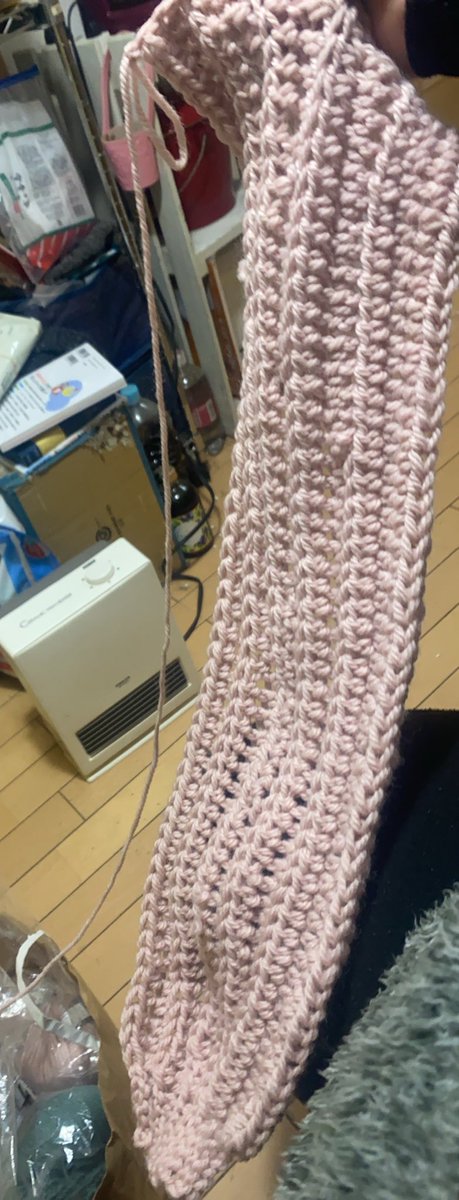 新しいニットあみあみ今回はかぎ針挑戦中。。。