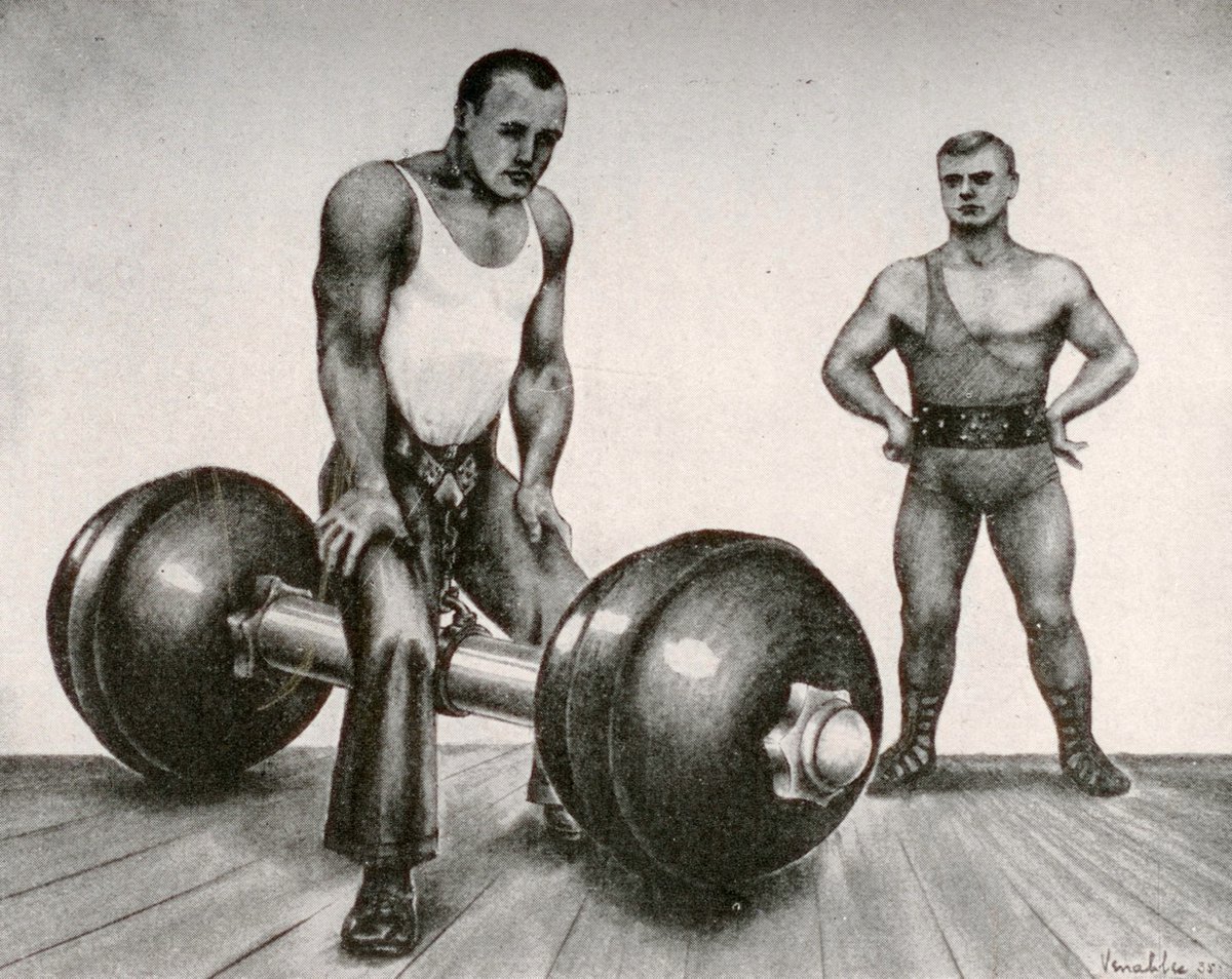 aestheticprimal's tweet photo. John Wood was a bodybuilder of the old era, none of that chicken breast, whey protein new age garbage

he created something called:
"The Bone Strength Project"

this program was fully dedicated to adding bone mass to your skeleton.

besides gaining an incredibly thick skeleton he also gained a full inch of height at 30 years of age

he found that bone and muscle exist in a 3:1 ratio, meaning that the thicker your bone, the more muscle your frame can hold.

you can read about him on https://t.co/XBTMuTdphS