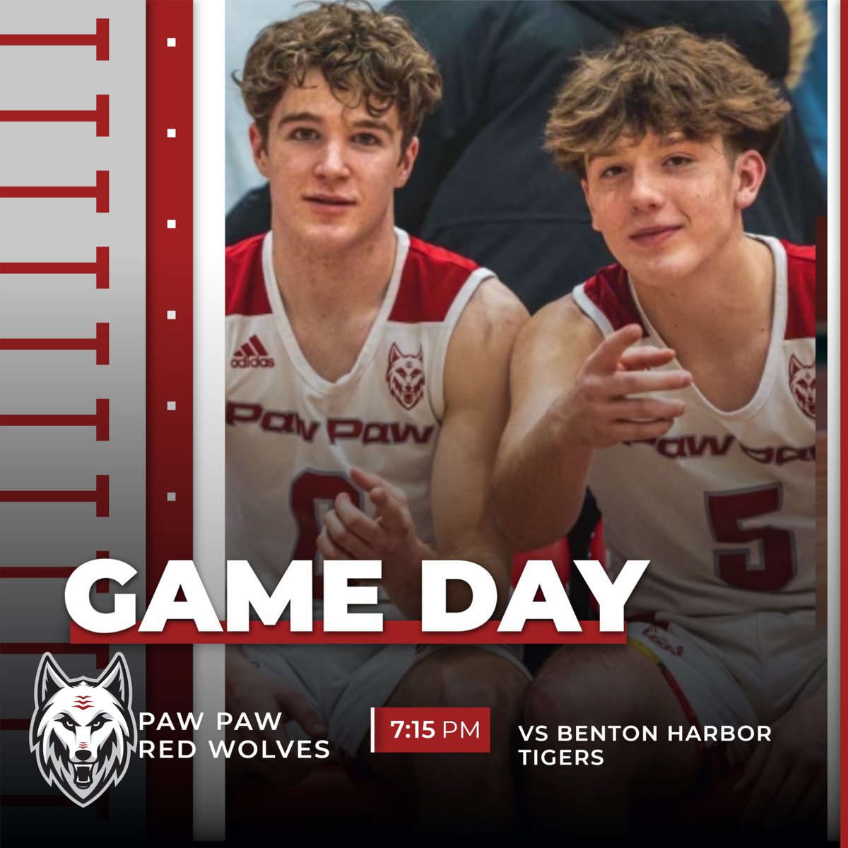 PawPawBoysBasketball (@basketballpaw) on Twitter photo 11-2 Red Wolves will face off at home against 11-4 Benton Harbor Tigers. This should be a very fun, fast paced, guard heavy game! Get your popcorn early. <a href="/coachcster/">Corey Sterling Benton Harbor Tigers! Varsity Coach</a>
<a href="/matthewehler/">Matthew Ehler</a> <a href="/TheDZoneBBall/">The D Zone Basketball</a> <a href="/michiana_hoops/">michianahoops</a> <a href="/WolvConfNetwork/">Wolveine Conference Network</a> <a href="/BrzezinskiAlec/">Alec Brzezinski</a> <a href="/HankampScott/">Scott Hankamp</a> <a href="/jgilbertsport/">Jonathon Gilbert</a> 11-2 Red Wolves will face off at home against 11-4 Benton Harbor Tigers. This should be a very fun, fast paced, guard heavy game! Get your popcorn early. <a href="/coachcster/">Corey Sterling Benton Harbor Tigers! Varsity Coach</a>
<a href="/matthewehler/">Matthew Ehler</a> <a href="/TheDZoneBBall/">The D Zone Basketball</a> <a href="/michiana_hoops/">michianahoops</a> <a href="/WolvConfNetwork/">Wolveine Conference Network</a> <a href="/BrzezinskiAlec/">Alec Brzezinski</a> <a href="/HankampScott/">Scott Hankamp</a> <a href="/jgilbertsport/">Jonathon Gilbert</a>