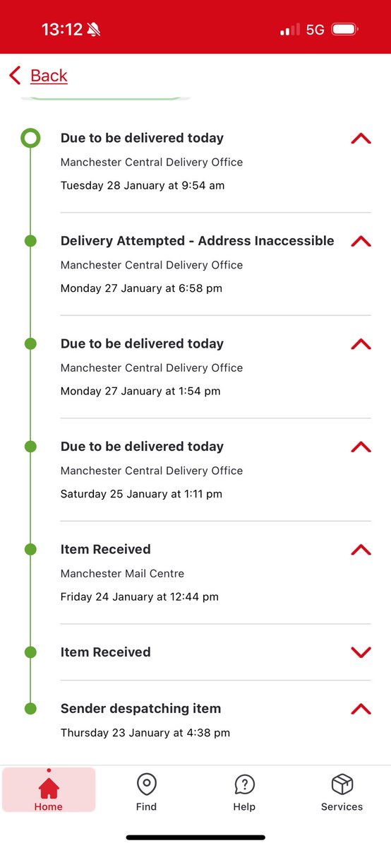 Seriously <a href="/RoyalMail/">Royal Mail</a> is my parcel being delivered today or not?!? 🤨 and address was perfectly accessible yesterday, they just didn’t bother. Getting ridiculous now!!