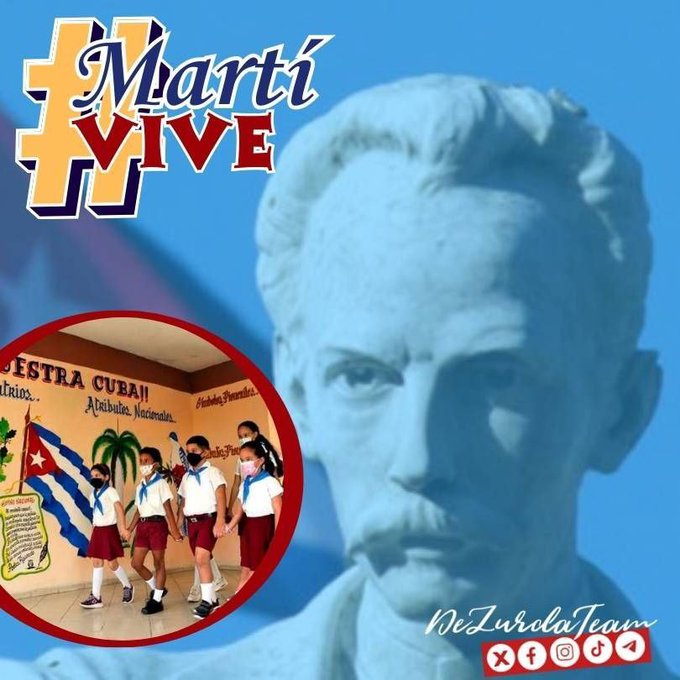‼️Con Martí para todos los tiempos‼️
Merecido tributo este 28 de enero, al Apóstol de #Cuba🇨🇺 en el 172 aniversario de su natalicio.
#MartíVive #DeCaraAlSol
