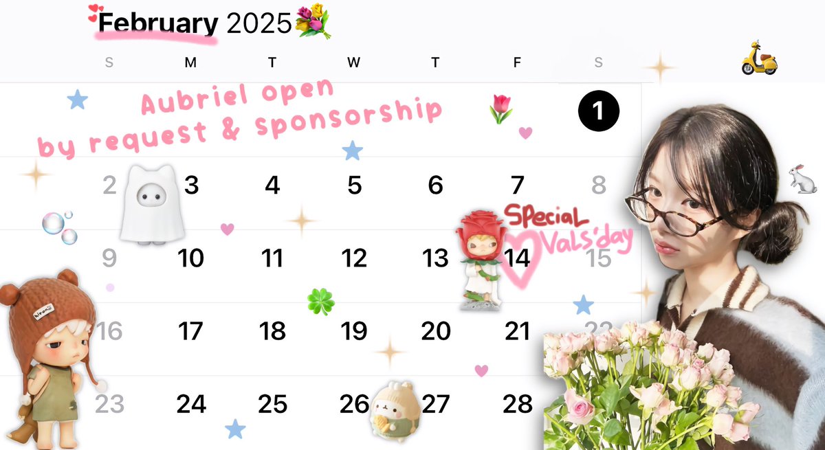 help repost are very appreciated! ⭐️

haLlo, aku AubriEL sudah open layout by request and sponsorship untuk bulan “FEBRUARI PENUH CINTA”💗💐  

psst… speciaL tanggal 14 (valentine’s day) bakal dapet diskon ia 🫧 
YUK BURUAN SAVE YOUR DATE FOR THE SPONSORSHIP🍀🌷✨

#zonauang
