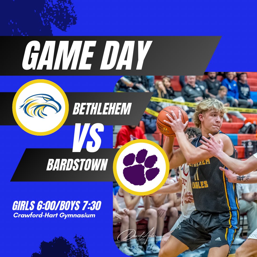 The Eagles are back inside Crawford-Hart Gymnasium for a big time district matchup with Bardstown tonight! It will be a girl/boy doubleheader with the Banshees starting at 6:00 and our game following at 7:30! 

Photo Credit: David Asher Photography