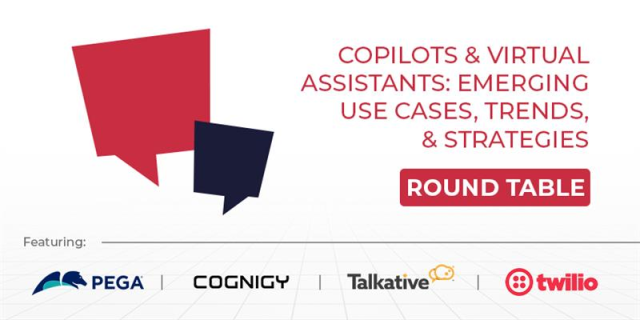 AxelWells4's tweet photo. Copilots &amp; Virtual Assistants: Emerging Use Cases, Trends, &amp; Strategies. Read the roundtable with Pega's Peter van der Putten here: https://t.co/kg2Nxkp9TI https://t.co/KBGKgZDZAb
