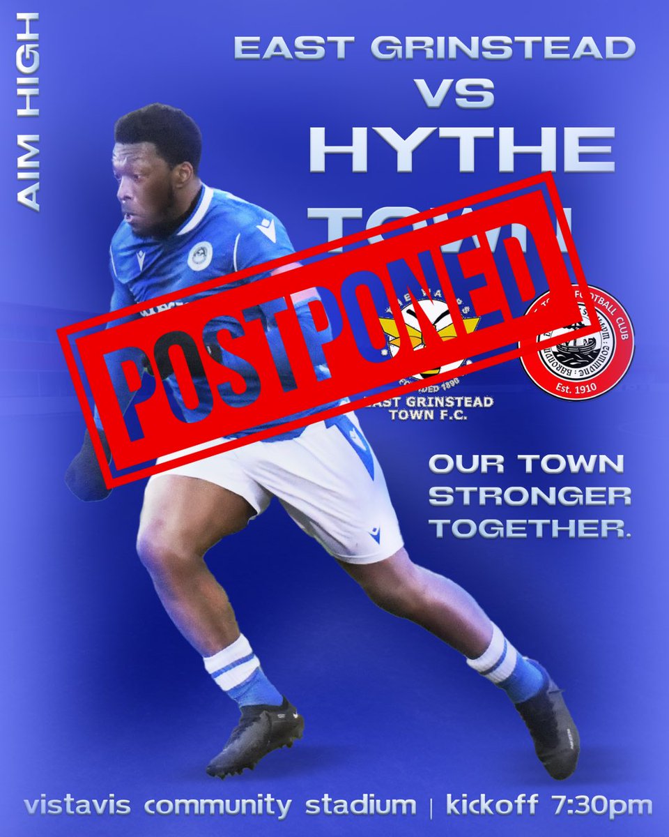 Unfortunately this evenings match has been postponed due to a waterlogged pitch - we will advise the new date in due course