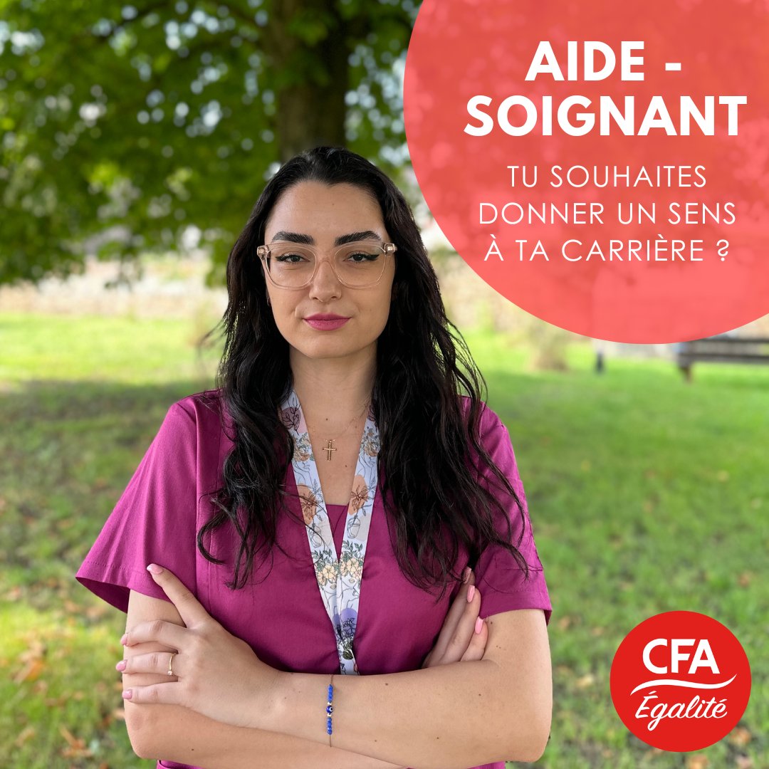[#CFA ÉGALITÉ] #Formation d’#Aidesoignant
Tu as entre 18 et 29 ans et tu souhaites te lancer dans le secteur du #médicosocial ? 
Durée de la formation : 18 mois / Prochaine formation : Mars 2025
👉fondation-amisdelatelier.org/cfa-egalite
#CFAEgalité #CFAsanitaireetsocial #apprentissage