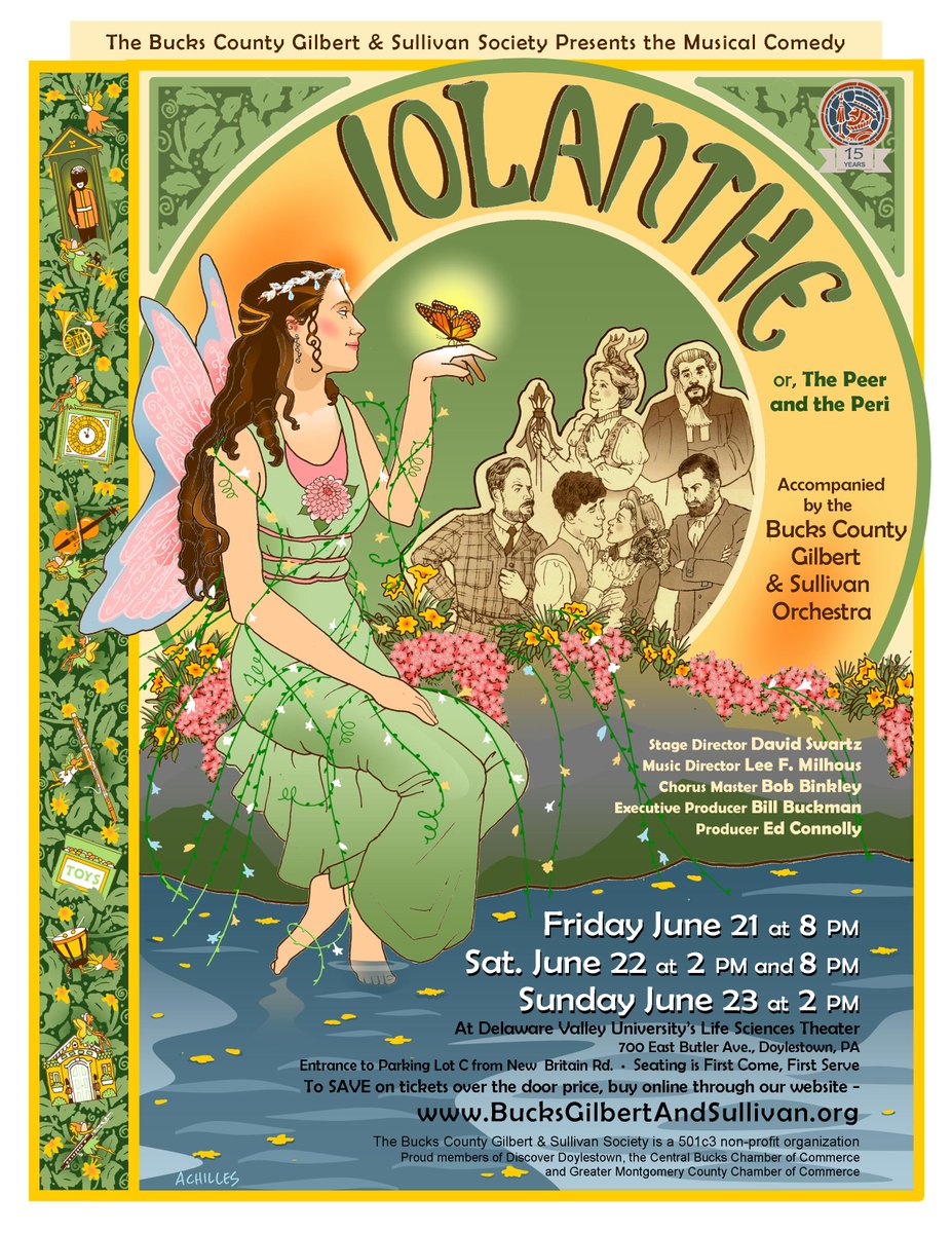 Here are a few of my illustrations for the Bucks County Gilbert &amp; Sullivan Society from years past, on my blog. For interested theater groups, all of my art is available for lease, on my website. achillesportfolio.wordpress.com/2025/01/28/my-…