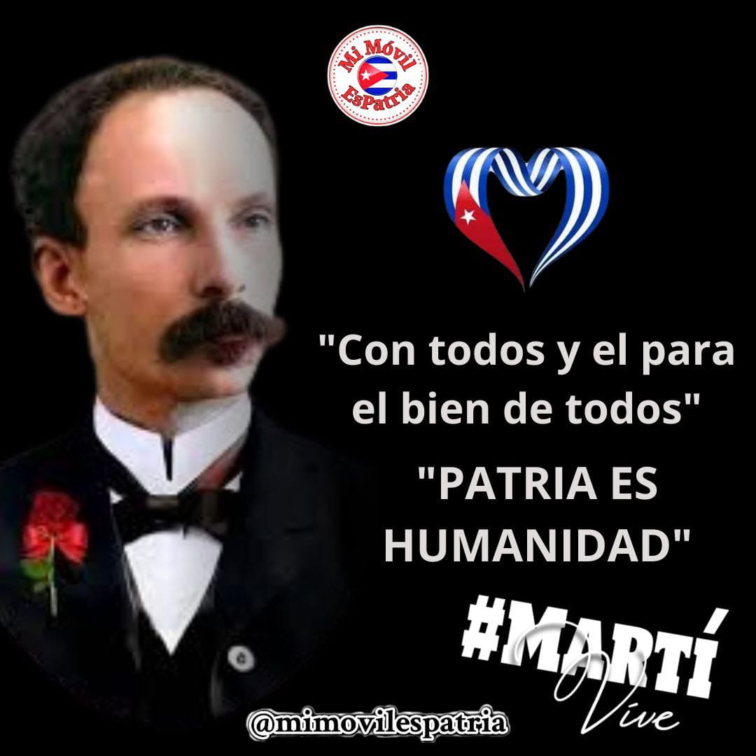 Honramos el legado eterno de José Martí. Reafirmamos nuestro compromiso de trabajar con dedicación y patriotismo, inspirados en su pensamiento y en su llamado a construir una nación soberana y justa.
 “La patria es de todos, y para el bien de todos” 
#MartiVive