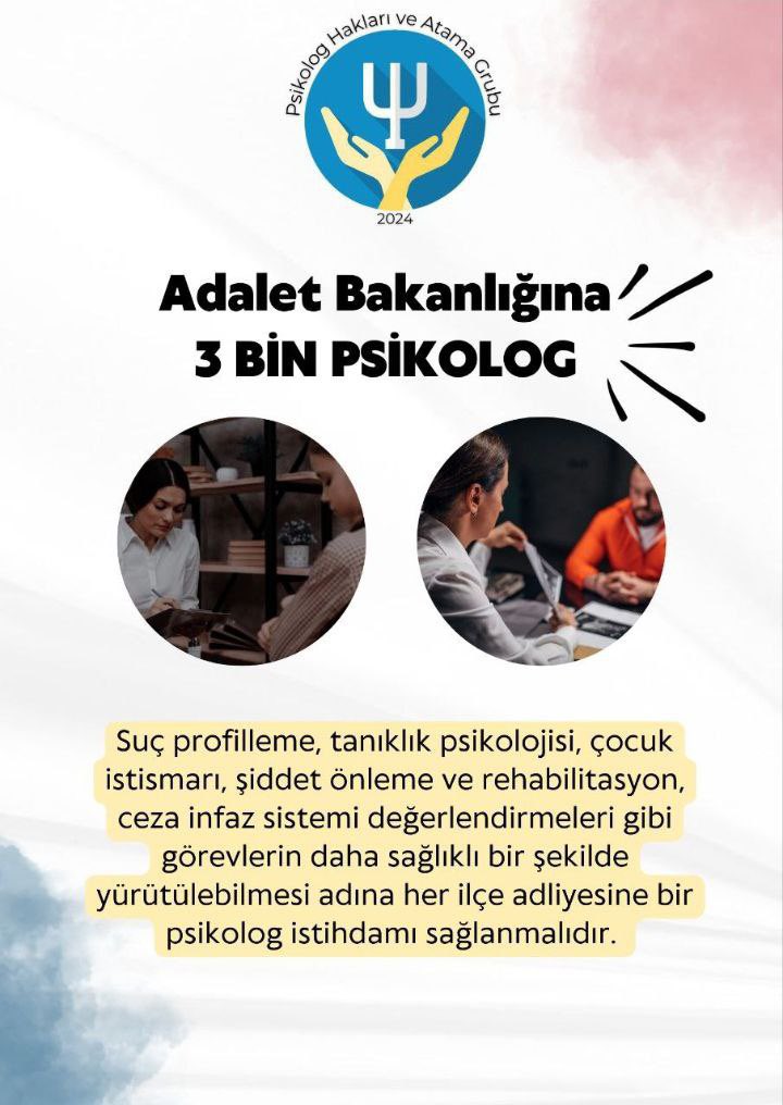 Psikolog şart!
#YargıReformundaPsikolog
