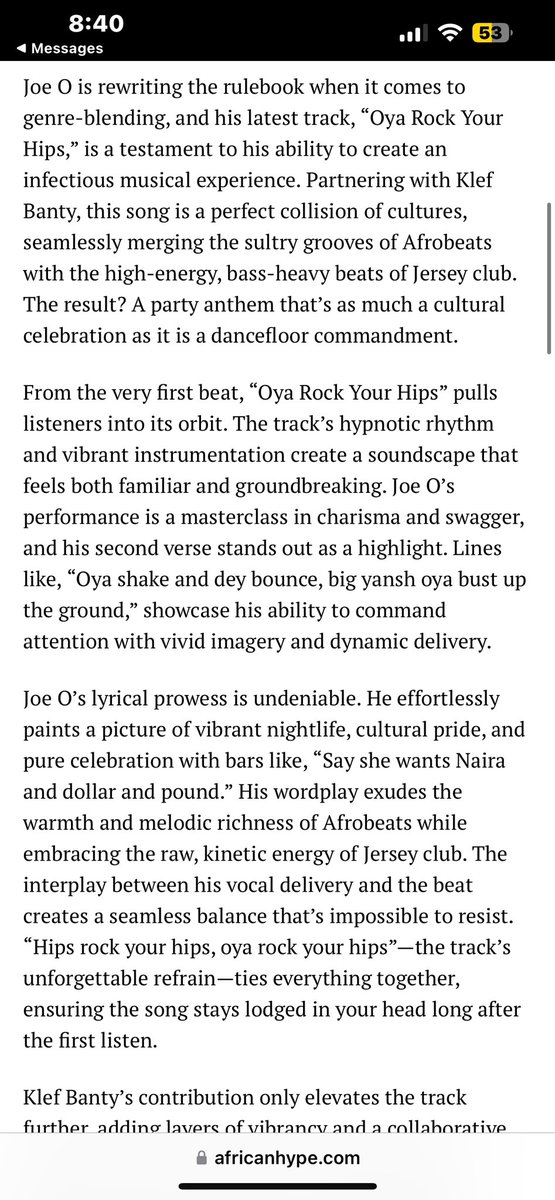 realjoeo's tweet photo. S/o to African Hype for the acknowledgment. Visit the their page to read more about me https://t.co/o61xGeMLAQ https://t.co/QFYQe45X1N