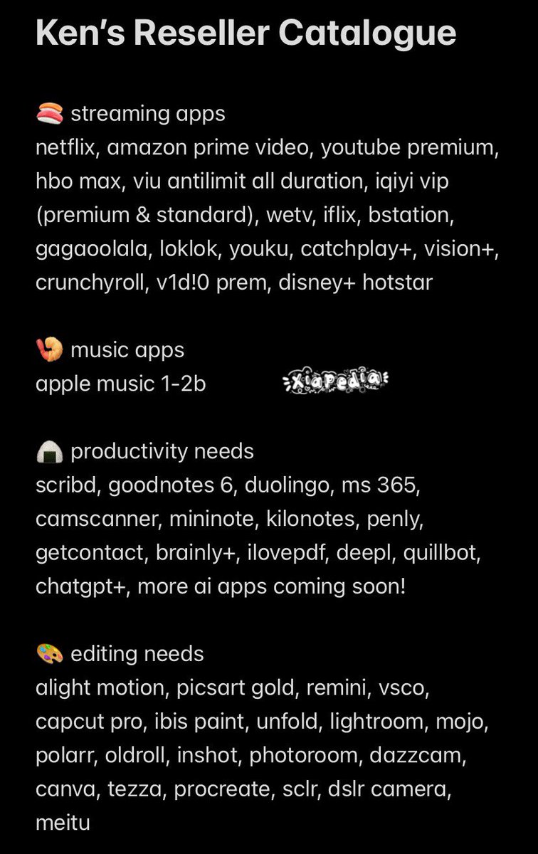 suuntuk's tweet photo. hallo! Ken’s Reseller is opress. ada 60++ apps, grup aktif dari 2021 dan no issue. proses renewal &amp; garansi sesuai estimasi, ada 3 admin open dari jam 06:00 - 23:59!🤩

untuk intip pl boleh dm yaa! see u in our group😉

#zonauang https://t.co/9Ht52rFtst