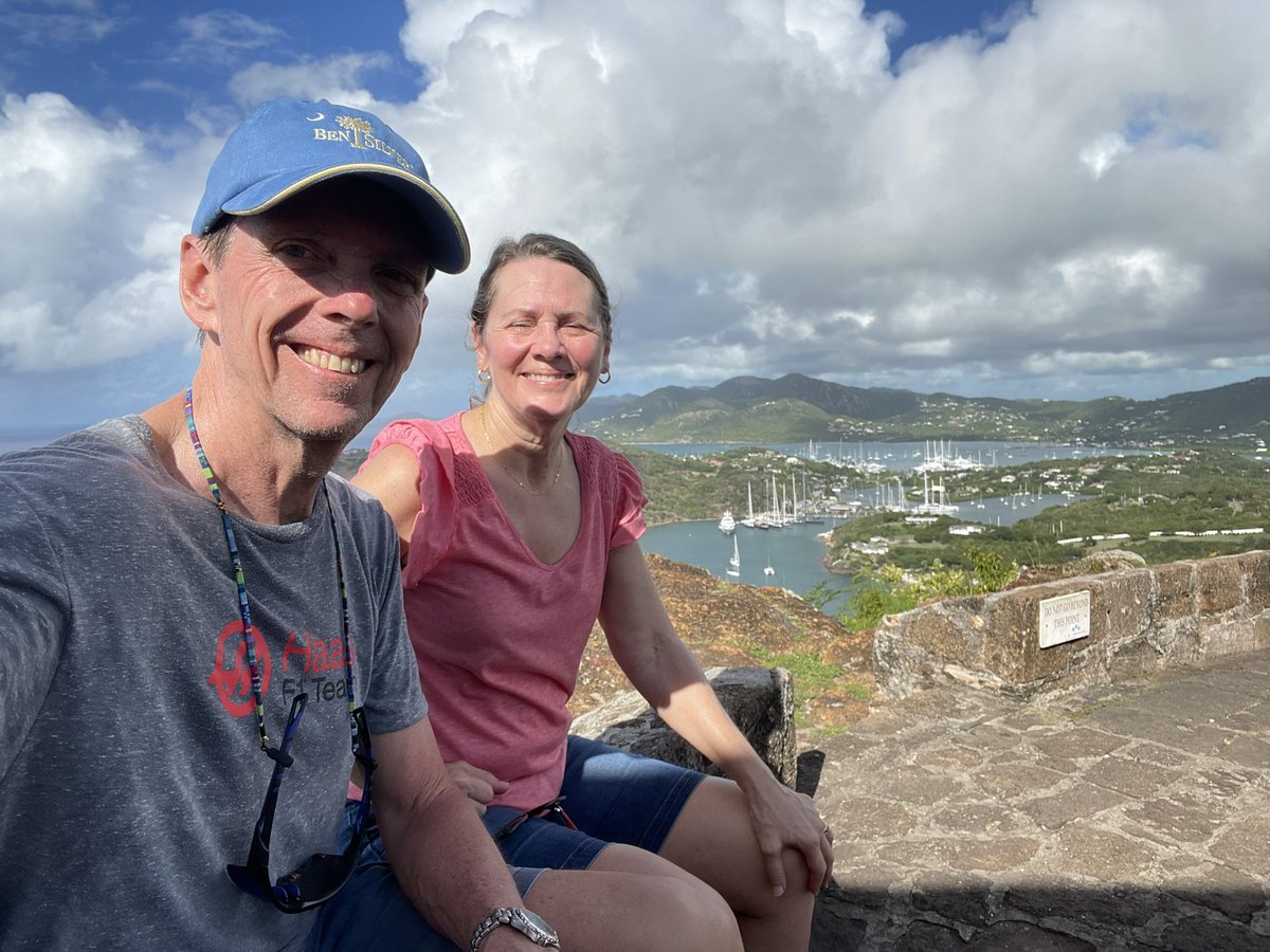David Whisenant WBTV alum (@davidwhisenant) on Twitter photo A 41st anniversary hike to the top of Shirley Heights in #Antigua and representing <a href="/HaasF1Team/">MoneyGram Haas F1 Team</a>. A 41st anniversary hike to the top of Shirley Heights in #Antigua and representing <a href="/HaasF1Team/">MoneyGram Haas F1 Team</a>.