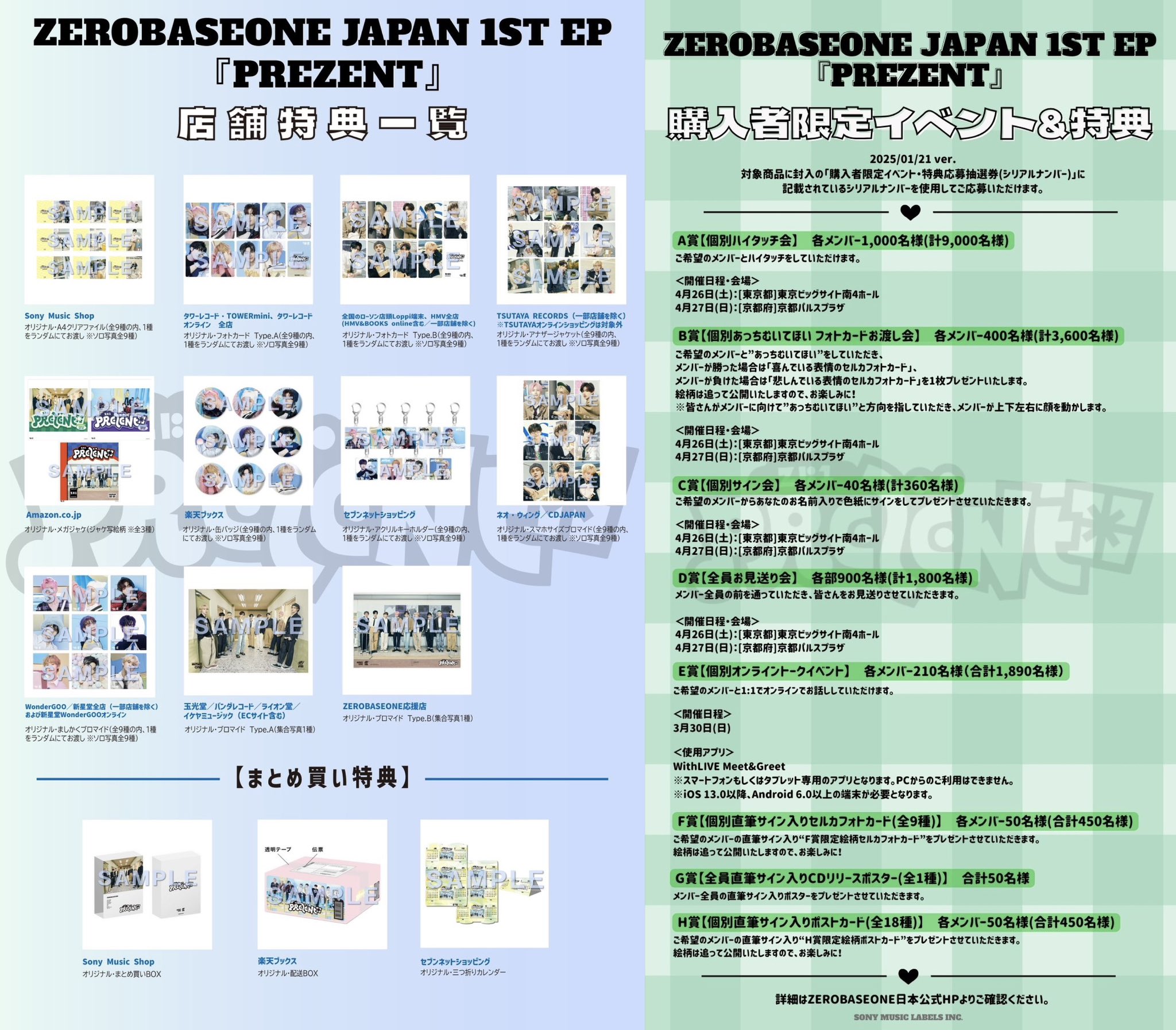 ZEROBASEONE Japan 1st EP 『PREZENT』／The 5th Mini Album