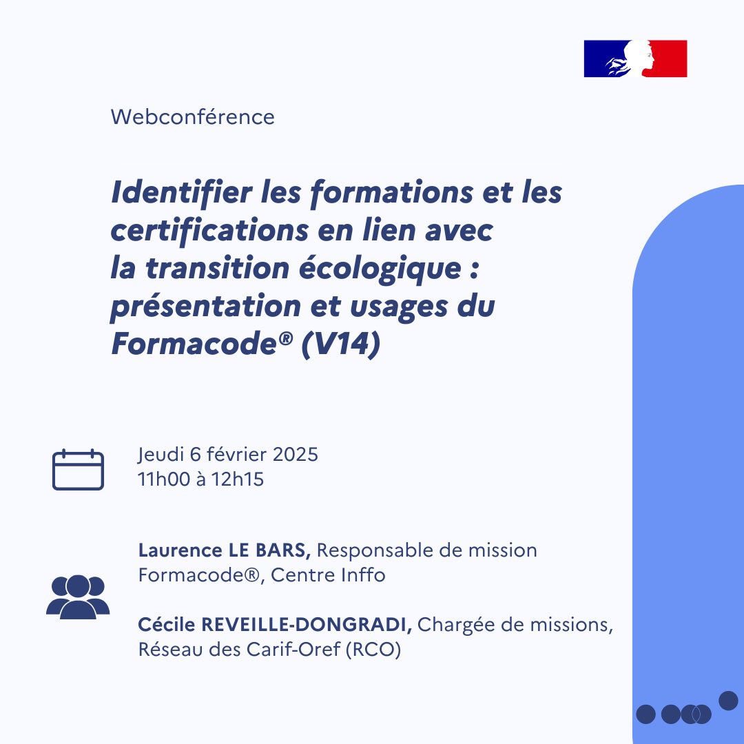 StrategiePlan's tweet photo. 💼 Envie d’en savoir plus sur le lien entre formation et transition écologique ? 
Découvrez le Formacode® avec le Réseau Emplois Compétences 

Véritable thésaurus de l'offre de formation et de certification, il indexe les domaines de formation, les publics, les méthodes pédagogiques et bien plus encore. ️
 
📢 Rejoignez nous pour la présentation de la nouvelle version du Formacode® ici : https://t.co/khVmXVIPb4 
 
#Formacode #TransitionEcologique #FormationProfessionnelle #Emploi #Compétences