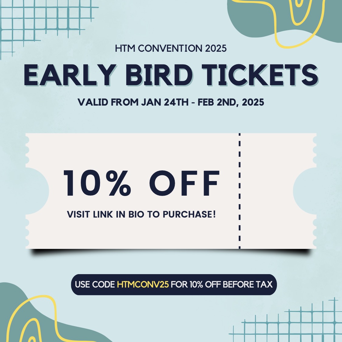 The wait is over…get your tickets now🚨 
events.blackthorn.io/en/46qc7f6/g/a…

Use code “[HTMCONV25]” for early bird tickets.
Offer ends February 2nd, 2025.

You don't want to miss this!

#htm #htss #tmu #trsm