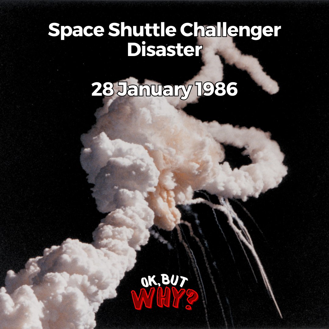 okbutwhyorg's tweet photo. Challenger: Big Dreams, Bitter Lessons 🚀

January 28, 1986, remains a day of both hope and sorrow in space history. The Challenger Space Shuttle tragically exploded 73 seconds after launch, taking the lives of seven brave astronauts. https://t.co/iz1Q7LanDO