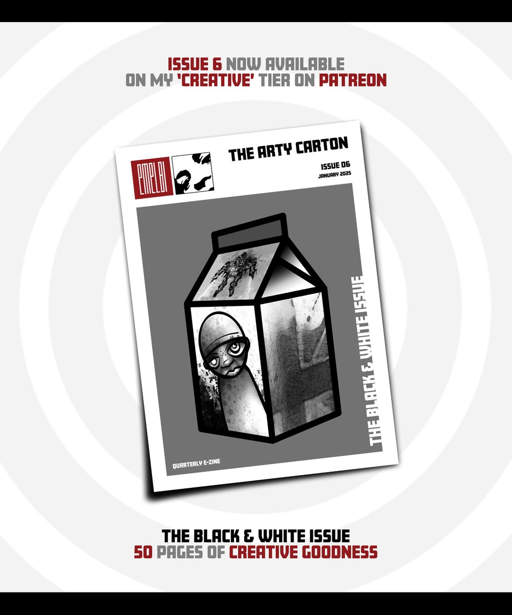 THE ARTY CARTON : EMELBI E-ZINE - ISSUE 06  
50 pages packed full of arty goodness. A quarterly creative art publication available to all patrons on my CREATIVE TIER on Patreon. Join now and get your copy.
patreon.com/posts/arty-car…
#patreoncreator #procreateartist #digitalart