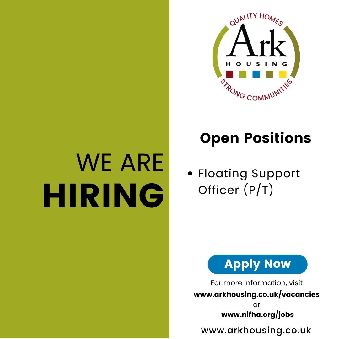 ✨ Join the Ark Housing team as a Part-Time Floating Support Officer! ✨

Support families experiencing homelessness in securing and maintaining stable housing.

Apply now: arkhousing.co.uk/vacancies