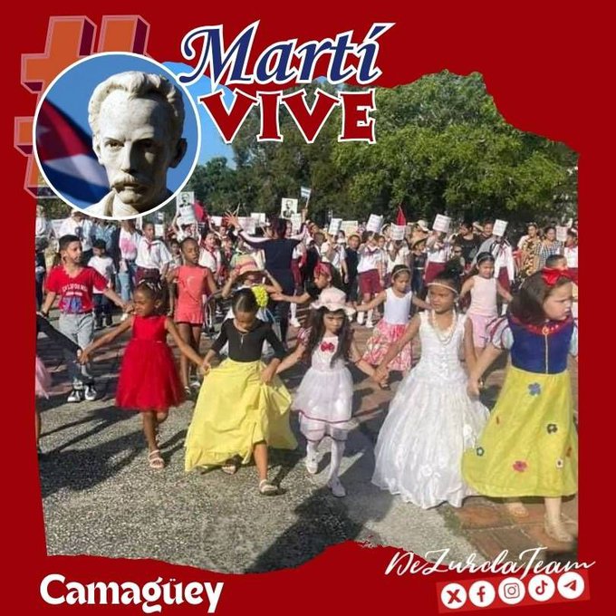 “Buscamos la solidaridad no como un fin sino como un medio encaminado a lograr que nuestra América cumpla su misión universal” #MartíVive #CubaPorLaVida