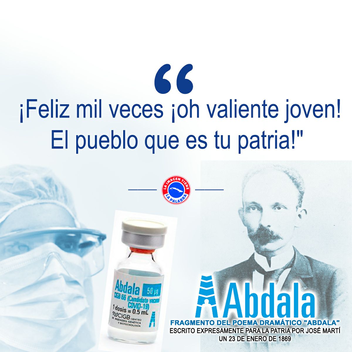 “Buscamos la solidaridad no como un fin sino como un medio encaminado a lograr que nuestra América cumpla su misión universal” #MartíVive #CubaPorLaVida