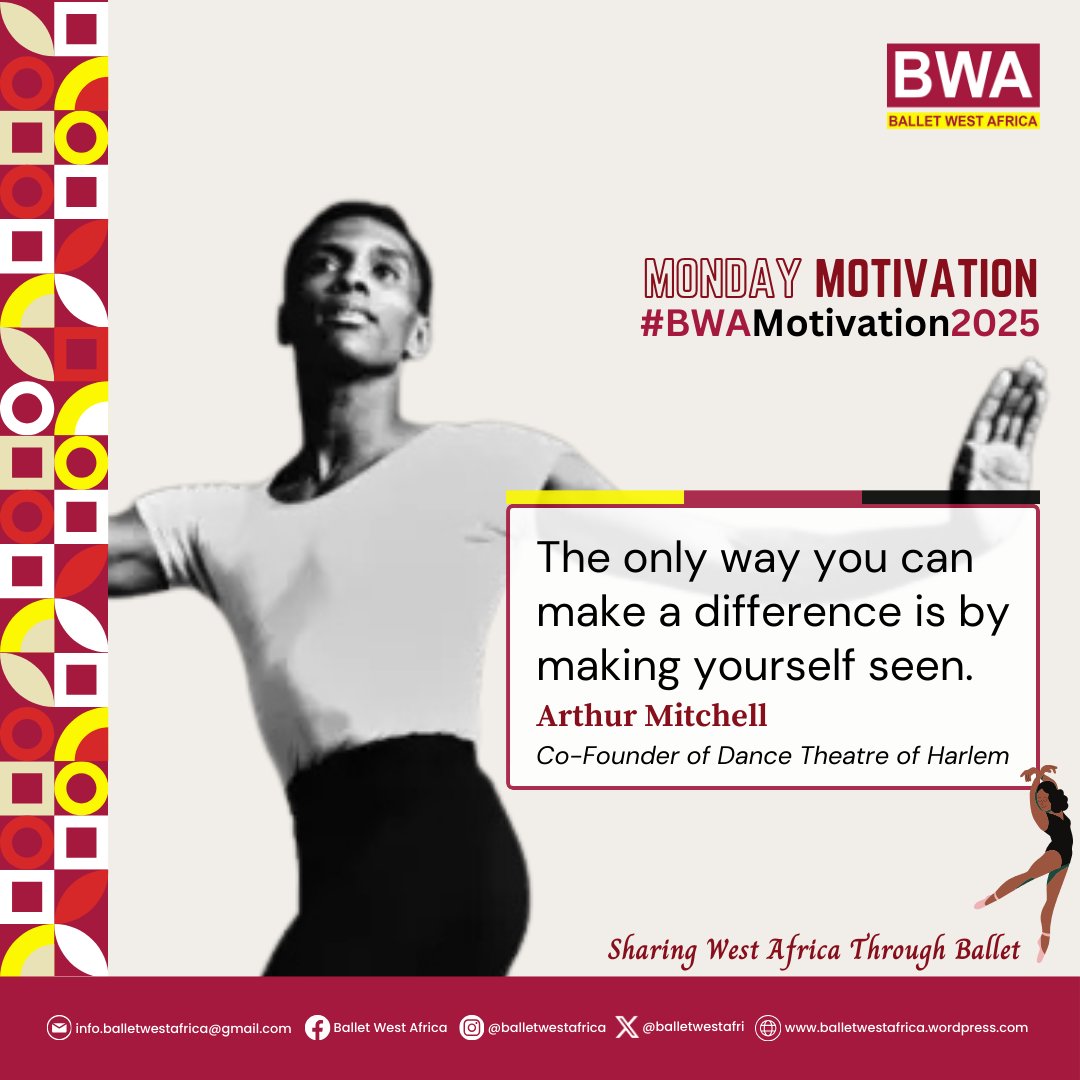 Arthur Mitchell’s legacy as a trailblazer in ballet reminds us of the importance of visibility &amp; representation in the arts. 

His work continues to inspire dancers to take center stage &amp; create change through their presence.

@DHTballet 

#MondayMotivation
#blackhistorymonth