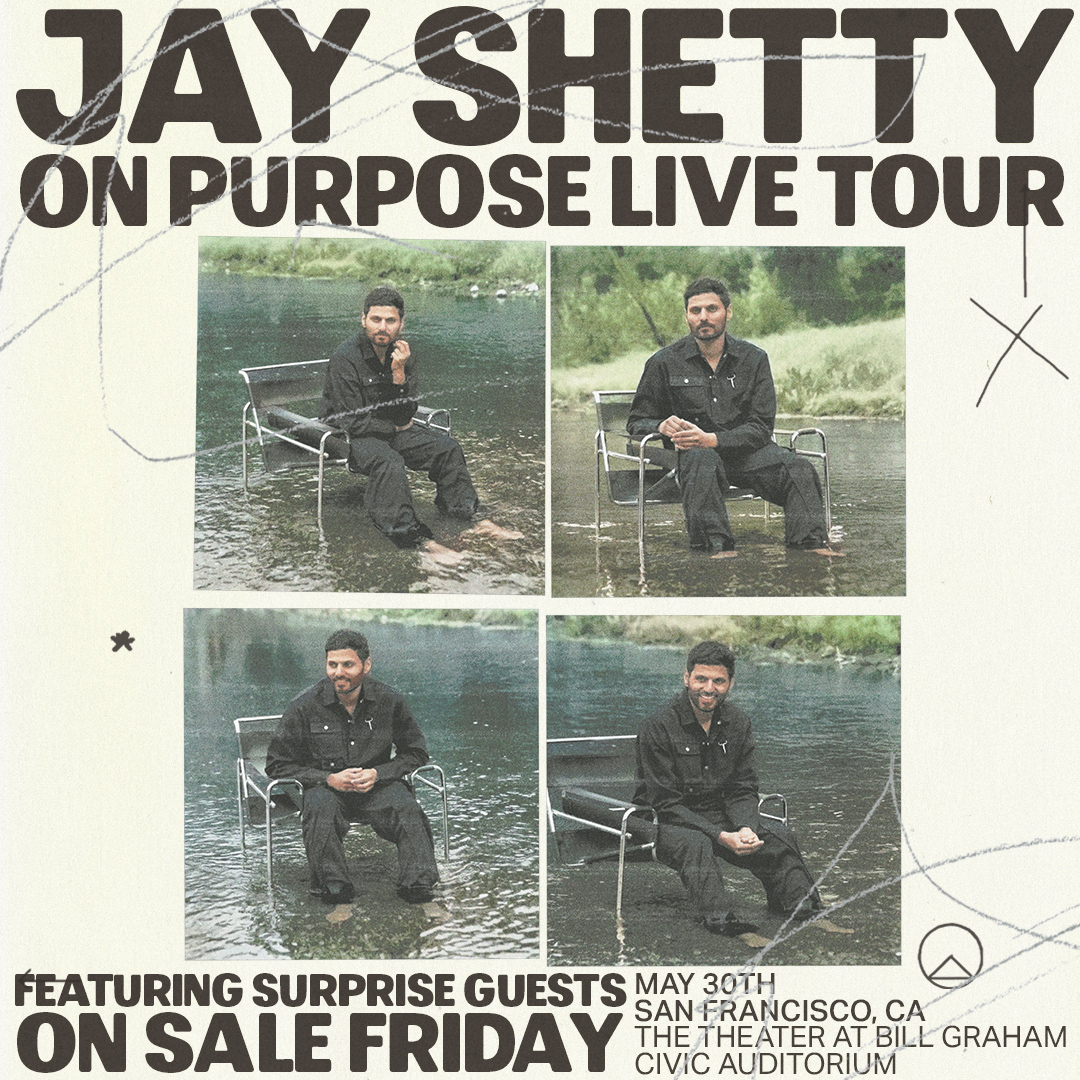 Bill Graham Civic Auditorium (@billgrahamcivic) on Twitter photo JUST ANNOUNCED ποΈ Award-winning podcast host <a href="/jayshetty/">Jay Shetty</a> is bringing the On Purpose Live Tour to The Theater at Bill Graham Civic Auditorium on Fri, 5/30 πΆ Presale begins Thu, 1/30 at 10am w/ PW = purpose π£οΈ
ποΈ: On sale Fri, 1/31 at 10am!
βΉοΈ: bit.ly/4gj5mAq JUST ANNOUNCED ποΈ Award-winning podcast host <a href="/jayshetty/">Jay Shetty</a> is bringing the On Purpose Live Tour to The Theater at Bill Graham Civic Auditorium on Fri, 5/30 πΆ Presale begins Thu, 1/30 at 10am w/ PW = purpose π£οΈ
ποΈ: On sale Fri, 1/31 at 10am!
βΉοΈ: bit.ly/4gj5mAq