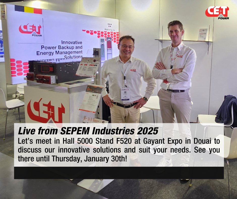 CE+T Power (@cet_power) on Twitter photo Live from <a href="/sepemindustries/">SEPEM Industries</a> Douai'25🏭
Our team is attending the 10th edition of #SEPEM, the key #industrial gathering in the Hauts-de-France region.⚡ Meet them in Hall 5000 Booth F520 until tomorrow included. Get your free ticket: douai.sepem-industries.com
Thank you <a href="/AWEX_Belgium/">Wallonia Export & Investment Agency</a> Live from <a href="/sepemindustries/">SEPEM Industries</a> Douai'25🏭
Our team is attending the 10th edition of #SEPEM, the key #industrial gathering in the Hauts-de-France region.⚡ Meet them in Hall 5000 Booth F520 until tomorrow included. Get your free ticket: douai.sepem-industries.com
Thank you <a href="/AWEX_Belgium/">Wallonia Export & Investment Agency</a>