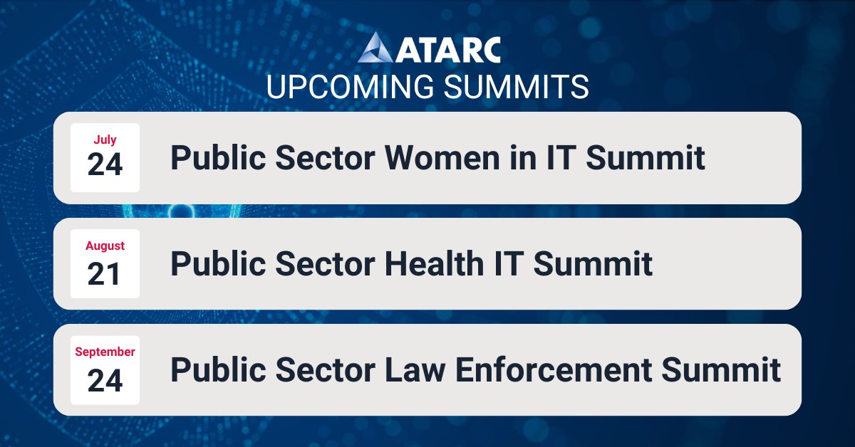 atarc's tweet image. The ATARC Summit lineup for Q3 2025 is HERE! 🚀 Get ready for groundbreaking conversations on IT, innovation, and collaboration. 📅 Don’t miss your chance to gain exclusive insights! Spots are LIMITED—secure yours now! 🔥 #ITLeadership #TechSummit #FutureOfIT